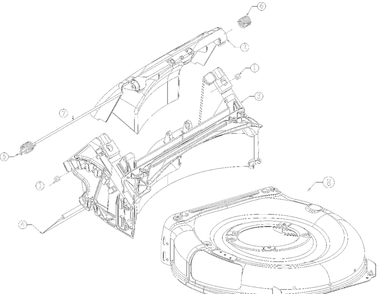 Deck Assembly Diagram and Parts List for 11A-B23Z752 2022 Yard Machines Lawn Mower